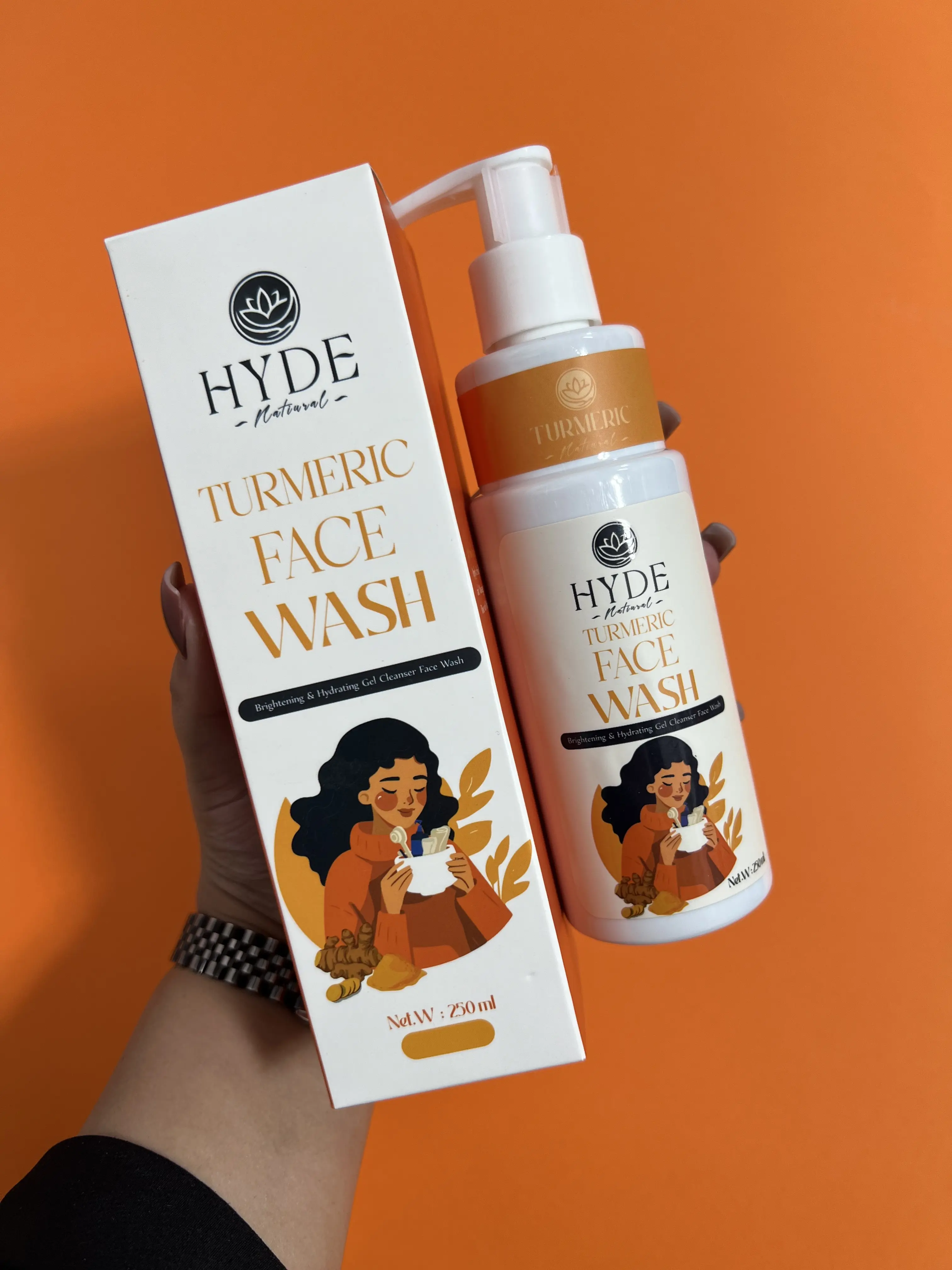 فیس واش زردچوبه برند هاید